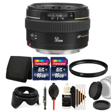 Canon EF 50mm f/1.4 USM Lens with 32GB Ultimate Accessory Kit for Canon EOS 70D 80D 77D T7i T6i T6s
