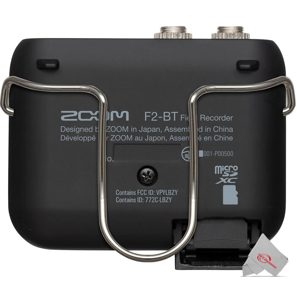 Zoom F2-BT Ultra Compact Bluetooth Enabled Portable Field Recorder with Lavalier Microphone