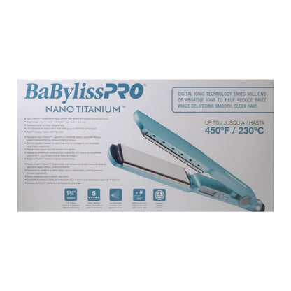 BaByliss Pro Nano Titanium Digital Ionic Flat Iron 1¾" BNT4094TUC with Conair Pro Ergo-Grip Vented Brush