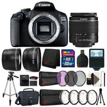 Canon EOS 2000D / Rebel T7 24.1MP Digital SLR Camera + 18-55mm Lens + 32GB Accessory Bundle