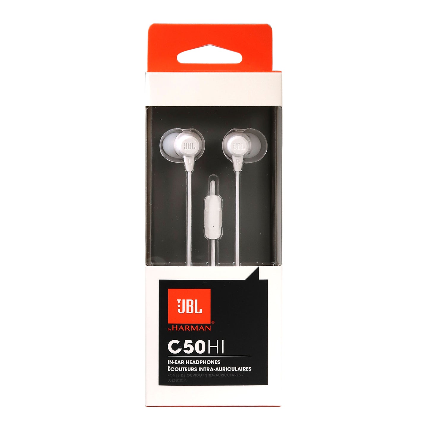 Nintendo Switch Console Neon Blue & Neon Red Joy-Con with JBL C50HI In-Ear Headphones White and Mack 3yr Worldwide Diamond Warranty