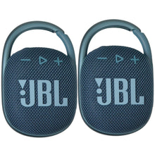 2x JBL Clip 4 Portable Bluetooth Waterproof Speaker (Blue)