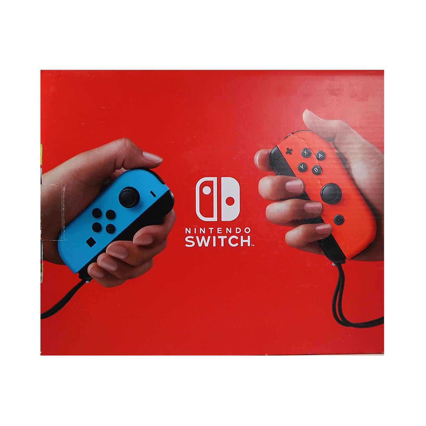 Nintendo Switch Console Neon Blue & Neon Red Joy-Con with JBL C50HI In-Ear Headphones White and Mack 3yr Worldwide Diamond Warranty