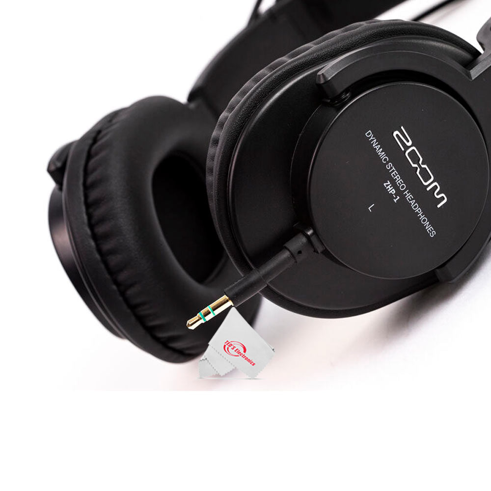 3x Zoom ZDM-1 Podcast Mic Pack Accessory Bundle With Microphone, Headphones, Tripod, Windscreen & Cable and ZOOM ZHA-4 Handy Headphone Amplifier