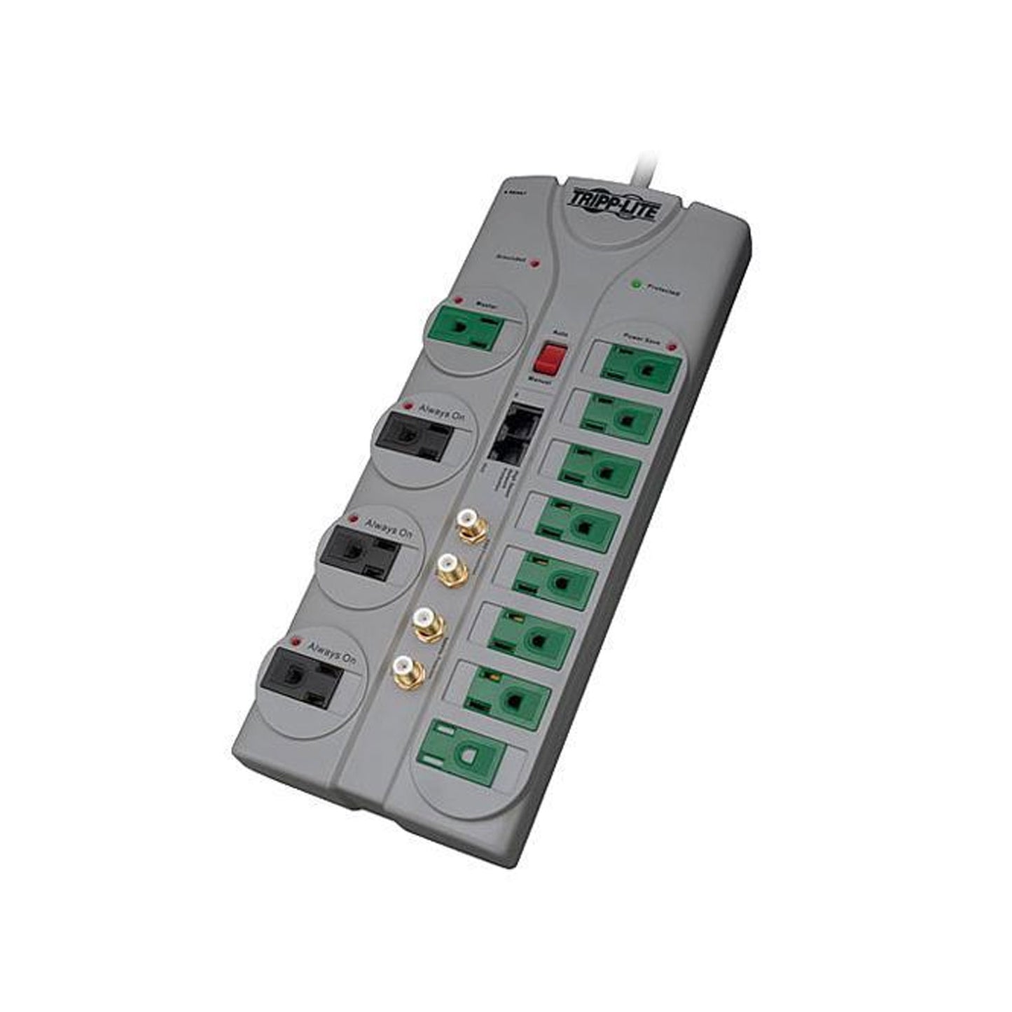 TRIPP LITE TLP1210SATG 10 ft. 12 Outlets 3600 Joules ECO-SURGE Home/Business Theater Surge Suppressor