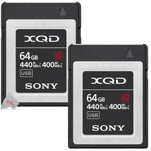 Two Pcs Sony 64GB G Series XQD Memory Card QDG64F/J