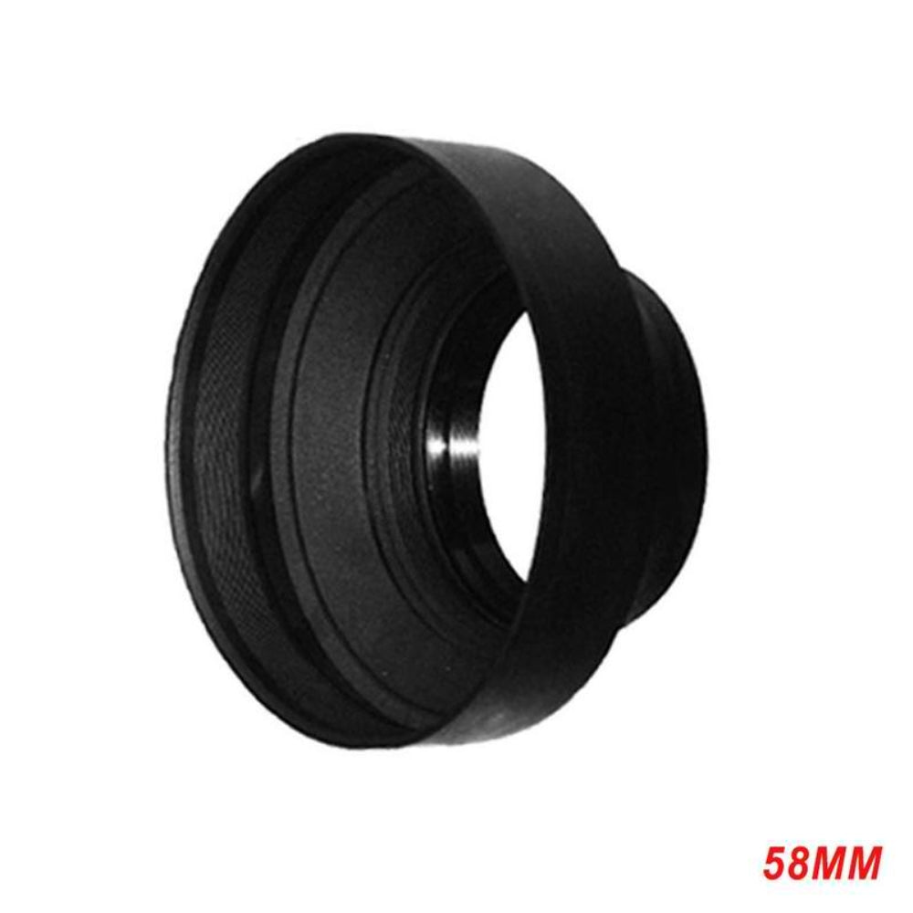 Vivitar 58mm Soft Rubber Collapsible Lens Hood For Canon DSLR Cameras