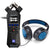 Zoom H1essential 2-Track 32-Bit Float Portable Audio Recorder with Samson SR350 Over-Ear Stereo Headphones and Samsung 64GB microSDXC Card with SD Adapter