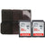 2x SanDisk 32GB Ultra SDHC UHS-I Memory Card with Memory Card Holder