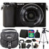 Sony Alpha A6000 Mirrorless Digital Camera with 16-50mm Lens (Black) + 8GB Memory Card + Wallet + Reader + Len Pen + Dust Blower + Case + 3pc Cleaning Kit + Tripod