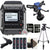 Zoom F1-LP 2-Input / 2-Track Portable Digital Handy Multitrack Field Recorder with Lavalier Microphone + Zoom SMF-1 Shock Mount + Tall Tripod + Two 32GB Micro SD Card + AAA Batteries + CleaningKit