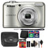 Nikon COOLPIX A10 16.1MP Compact Digital Camera Silver with Accessories