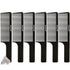 Six Pieces BaBylissPRO Barberology 9 Inch Clipper Comb Black