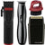 BaByliss Pro FX870RI BOOST+ Influencer Collection Cordless Clipper - Red + Andis T-blade Trimmer + BaByliss PRO Double Foil Shaver & Brush
