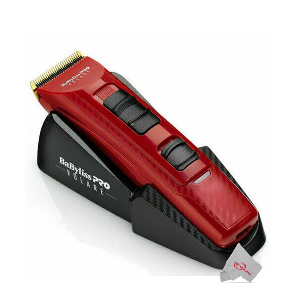 Babyliss Pro X2 Volare Ferrari Adjustable Clipper FXF811 Red with Large Styling Comb