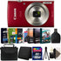 Canon PowerShot IXUS / ELPH 180 8x Optical Zoom Ultra Slim Digital Camera with Photo Editing Software Bundle Red