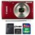 Canon IXUS 185 / ELPH 180 20MP Digital Camera Red with 8GB Accessory Kit