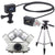 Zoom ECM-3 9.8' Extension Cable for Mic Capsule with Action Camera Mount  + Zoom XYH-6 - X/Y Microphone Capsule + Tall Tripod