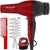 BaBylissPRO 2000 Watt Super Turbo AC Motor Hair Dryer + Neck Brush Red + Clipper Comb