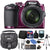 Nikon Coolpix B500 16MP Digital Camera with Extra Batteries + Accessories -Plum