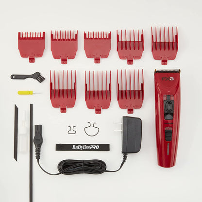 BaByliss Pro FX3 High Torque Cordless Clipper with FX3 High-Speed Foil Shaver Black #FXX3SB