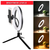 Vivitar 8 Inch LED Ring Light Dimmable Lamp for Iphone Smartphone with Tripod Mount Stand