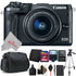 Canon EOS M6 24.2MP Mirrorless Digital Camera Black with 15-45mm Lens + 64GB Accessory Kit
