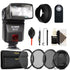 SFD728 Automatic TTL Flash for Canon i-TTL + 58mm UV CPL ND Kit + Rubber Hood + Remote Control + Lens Pen + Dust Blower + 3pc Cleaning Kit