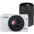 Canon EOS M200 24.1MP APS-C Mirrorless Digital Camera White with 15-45mm + 55-200mm Lens