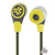 JLAB Diego Earbuds Yellow with Mic and Control Button with Garmin HRM-DUAL Heart Rate Monitor