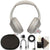 Sony WH-1000XM3 Wireless Over-Ear Headphones (SILVER) with Mic and Alexa Voice Control & Cleaning Kit
