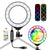 Vivitar Vlog Essentials 8 Inch Full Color RGB LED Ring Light 360° Rotation with Phone Cradle Remote and Tripod