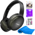 Bose QuietComfort 45 Noise-Canceling Wireless Over-Ear Headphones (Triple Black) + Foam Exercise Roll Up Mat + Fitness and Wellness Plus Software Suite