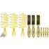 Babyliss Pro Barberology Gold Trio Mix; Includes Fade Brushes, Styling Combs and Hair Clips