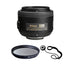 Nikon 35mm f/1.8G AF-S DX Lens with Accessories for Nikon Digital SLR Cameras