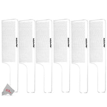 Six Pieces BaBylissPRO Barberology 9 Inch Clipper Comb White