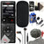 Sony UX570 Digital Voice Recorder Black + Professional Lavalier Condenser Microphone and 32GB Accessory Kit
