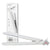 Vivitar PG7230 Ceramic Tourmaline 1 Inch Flat Iron Fast Heating Floating Plates Up to 400° with 6ft Swivel Cord White