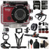 Vivitar DVR794HD Wi-Fi Waterproof Action Video Camera Camcorder Red with Accessories