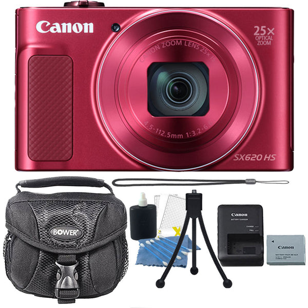 Canon PowerShot SX620 HS 20.2MP Digital Camera (Red) and Accessory