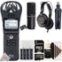 Zoom H1n 2-Input / 2-Track Portable Handy Recorder with Onboard X/Y Microphone and Mic Pack Accessory Bundle