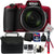 NIKON COOLPIX B600 16MP 60x Optical Zoom  Full HD Video Recording Digital Camera (Red) + 32GB Accessory Kit
