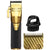 BaByliss Pro GoldFX Boost+ Gold Adjustable Blade Cordless Clipper FX870GBP with Replacement Wedge Blade FX603G and Fade Soft Knuckle Neck Brush