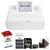 Canon Selphy CP1300 Compact Photo Printer White + Canon KP-108IN Selphy Color Ink 4x6 Paper Set 3115B001 + 32GB McroSD Card