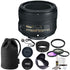 Nikon 50mm f/1.8G Auto Focus-S NIKKOR FX Lens + 58mm Accessory Kit