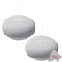 2 Pack Google Nest Mini 2nd Generation with Far-Field Voice Recognition Technology Smart Speaker with Dual Band Wifi Chalk