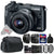 Canon EOS M6 24.2MP Mirrorless Digital Camera Black with 15-45mm Lens + Top Acccessory Kit