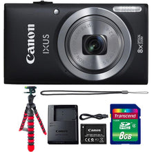 Canon IXUS 185 / ELPH 180 20MP Digital Camera Black with 8GB Memory Card