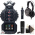 Zoom H8 8-Input / 12-Track Digital Handy Audio Recorder + Zoom ZDM-1 Podcast Mic Pack Accessory Bundle + 3pc Cleaning Kit