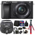 Sony Alpha a6600 24.2MP Mirrorless Digital Camera with 16-50mm Lens (Black) + 32GB Accessory Kit